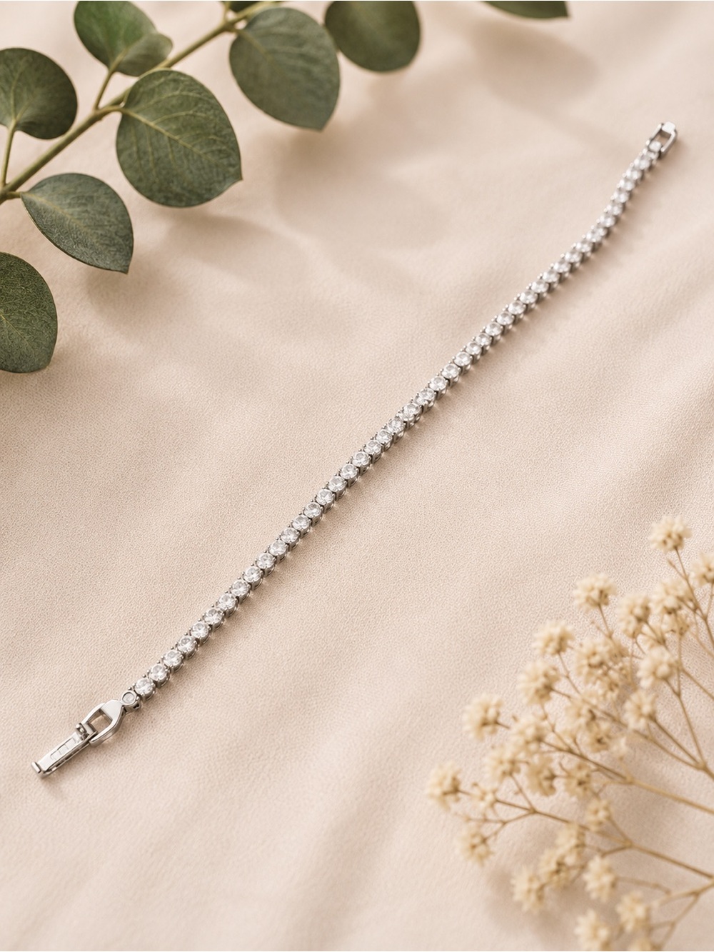 Vintage Avon Elegant Silver Tennis Bracelet